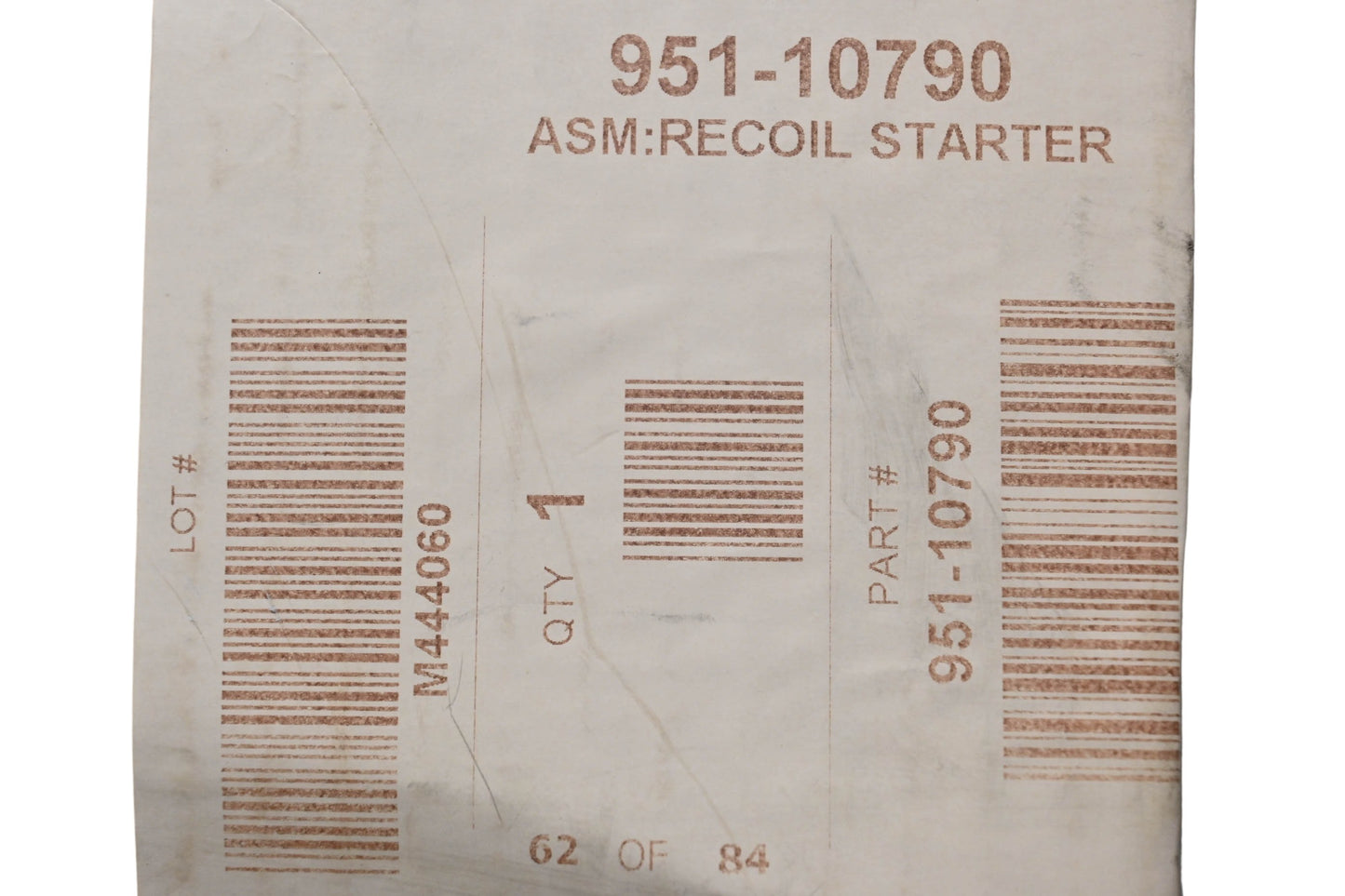 MTD 951-10790 Recoil Starter NOS