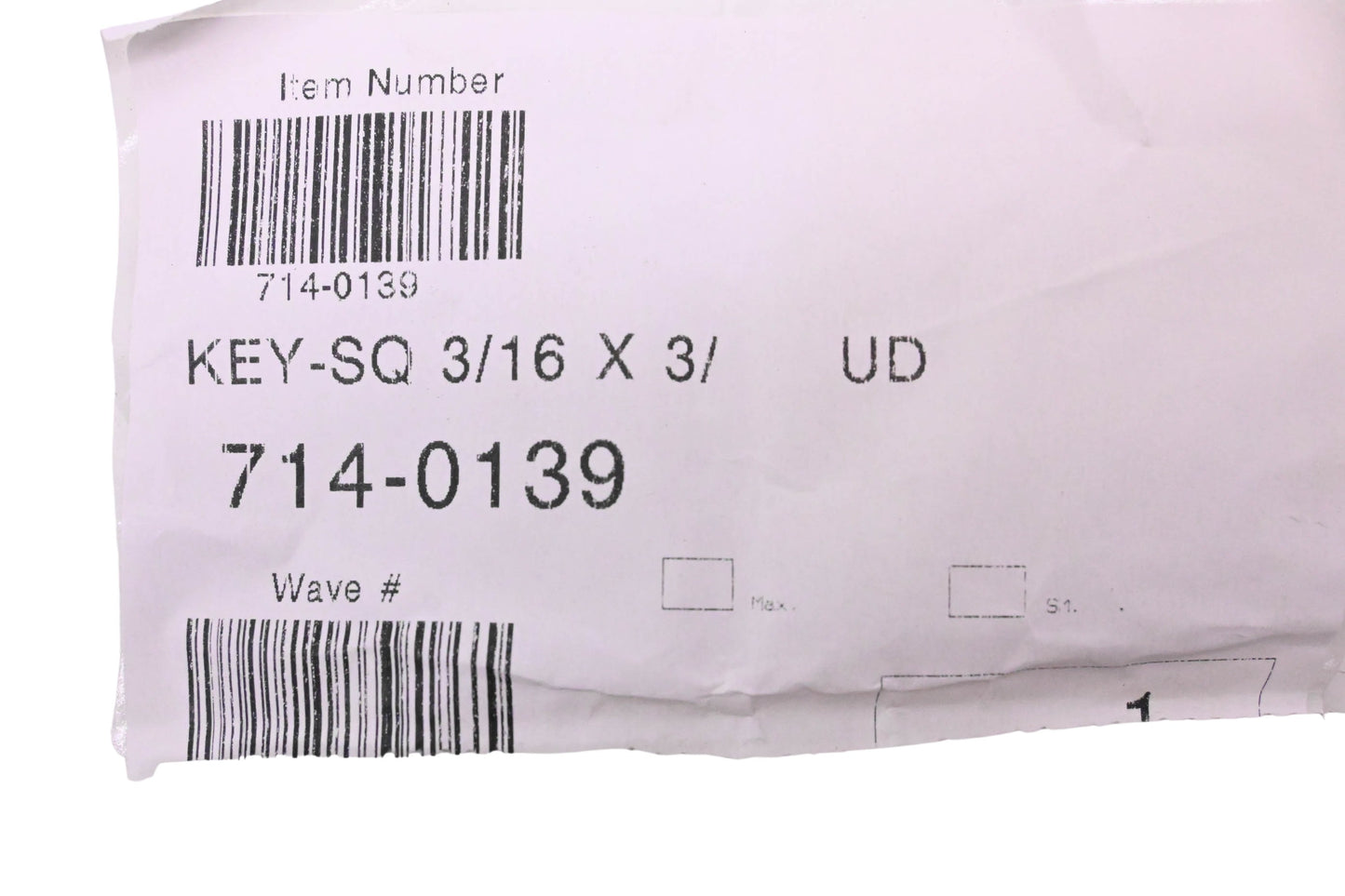 MTD 714-0139 Square Key NOS