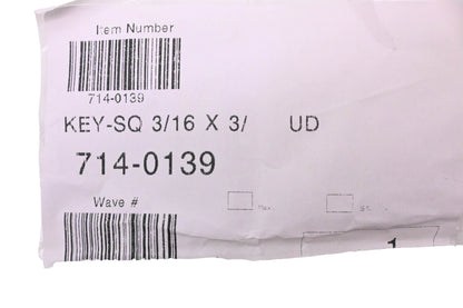 MTD 714-0139 Square Key NOS