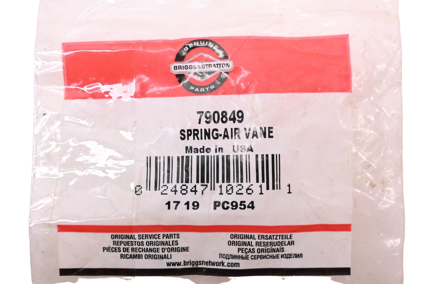 New OEM Briggs & Stratton 790849 Air Vane Spring NOS