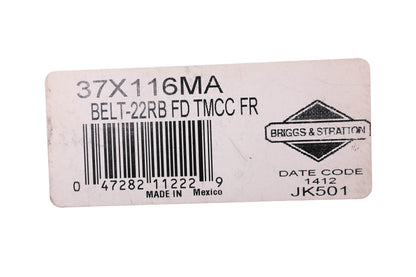 New OEM Briggs & Stratton 37X116MA Belt NOS