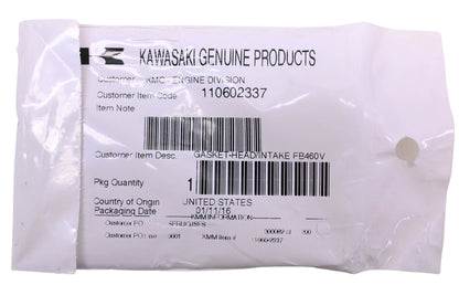 New OEM Kawasaki 110602337 Intake Pipe Gasket NOS
