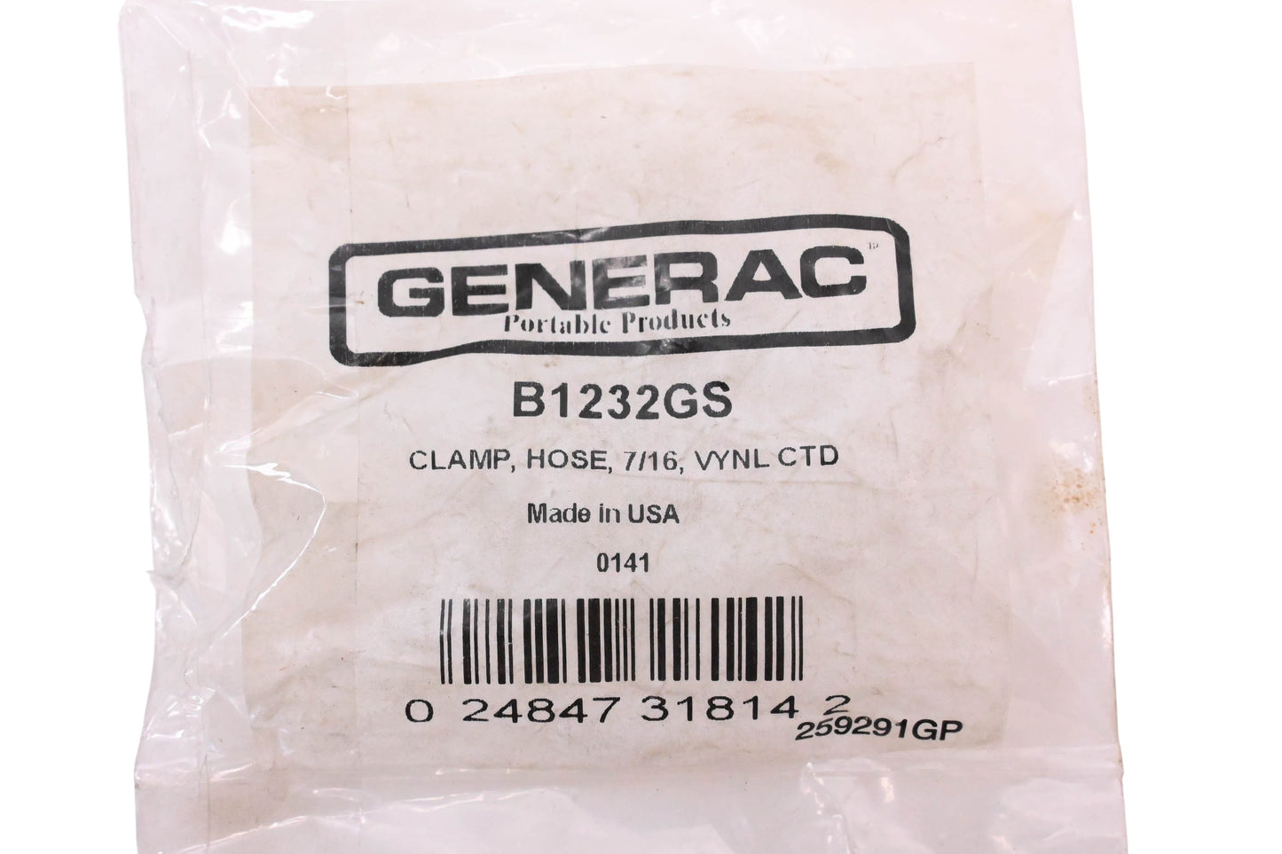 Generac B1232GS Hose Clamp NOS