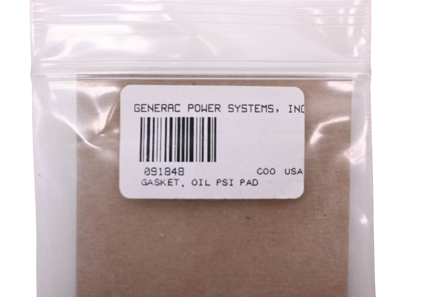 Generac 091848 Oil Gasket NOS
