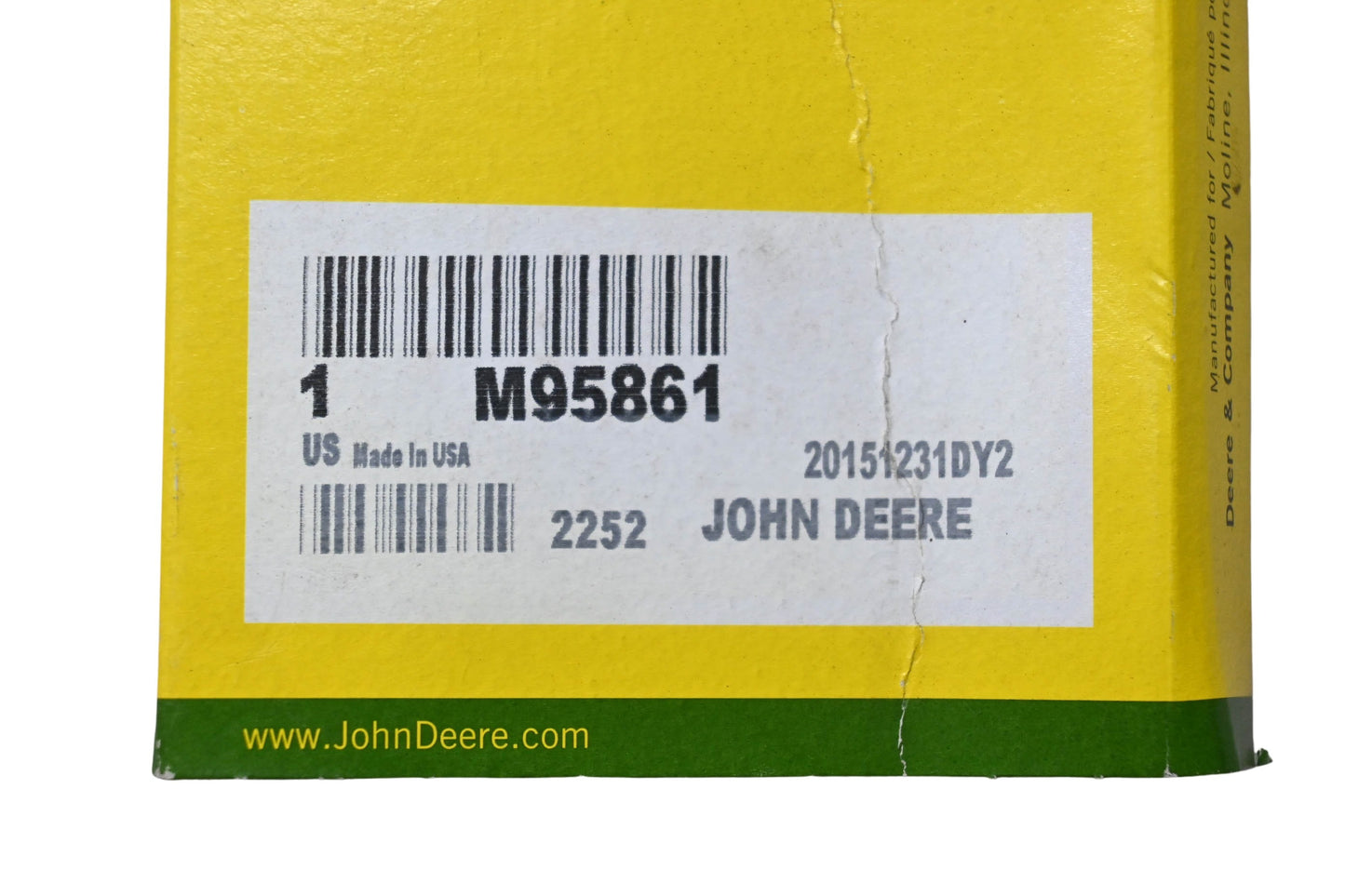 New OEM John Deere M95861 Replacement Belt NOS