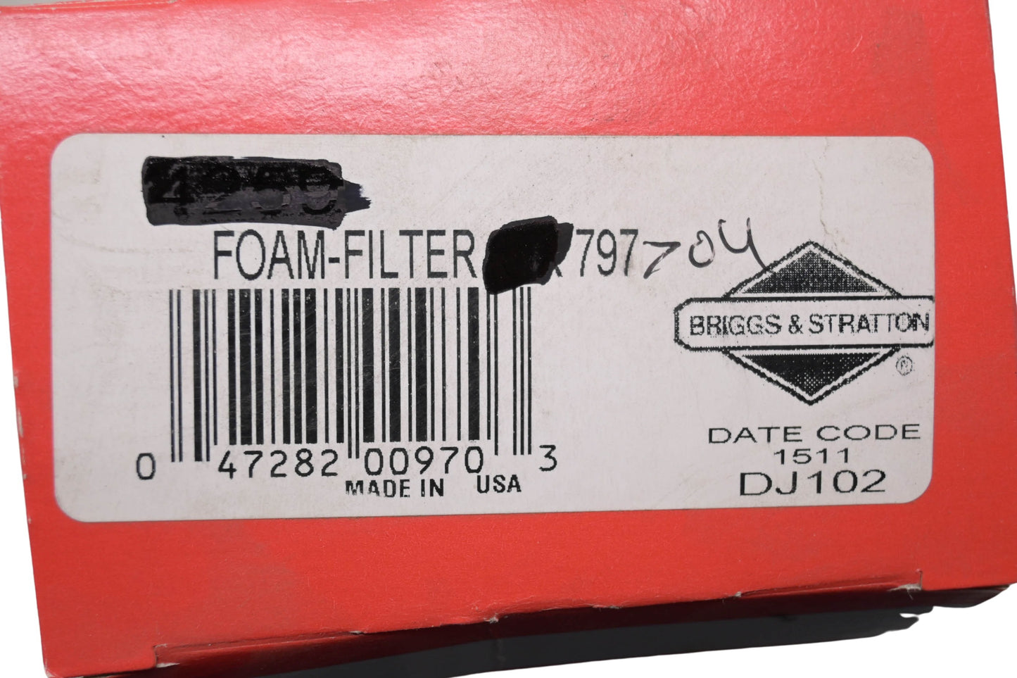 New OEM Briggs & Stratton 797704 Pre-Filter NOS