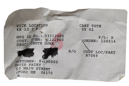 Ariens 03222900 Chute Gear NOS