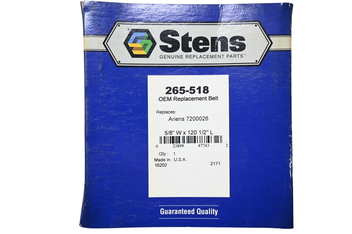 Stens 265-518, 7200026 Replacement Belt NOS