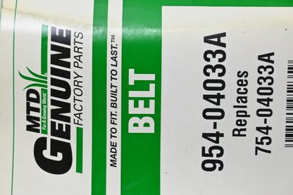MTD 954-04033A, 754-04033A Belt NOS