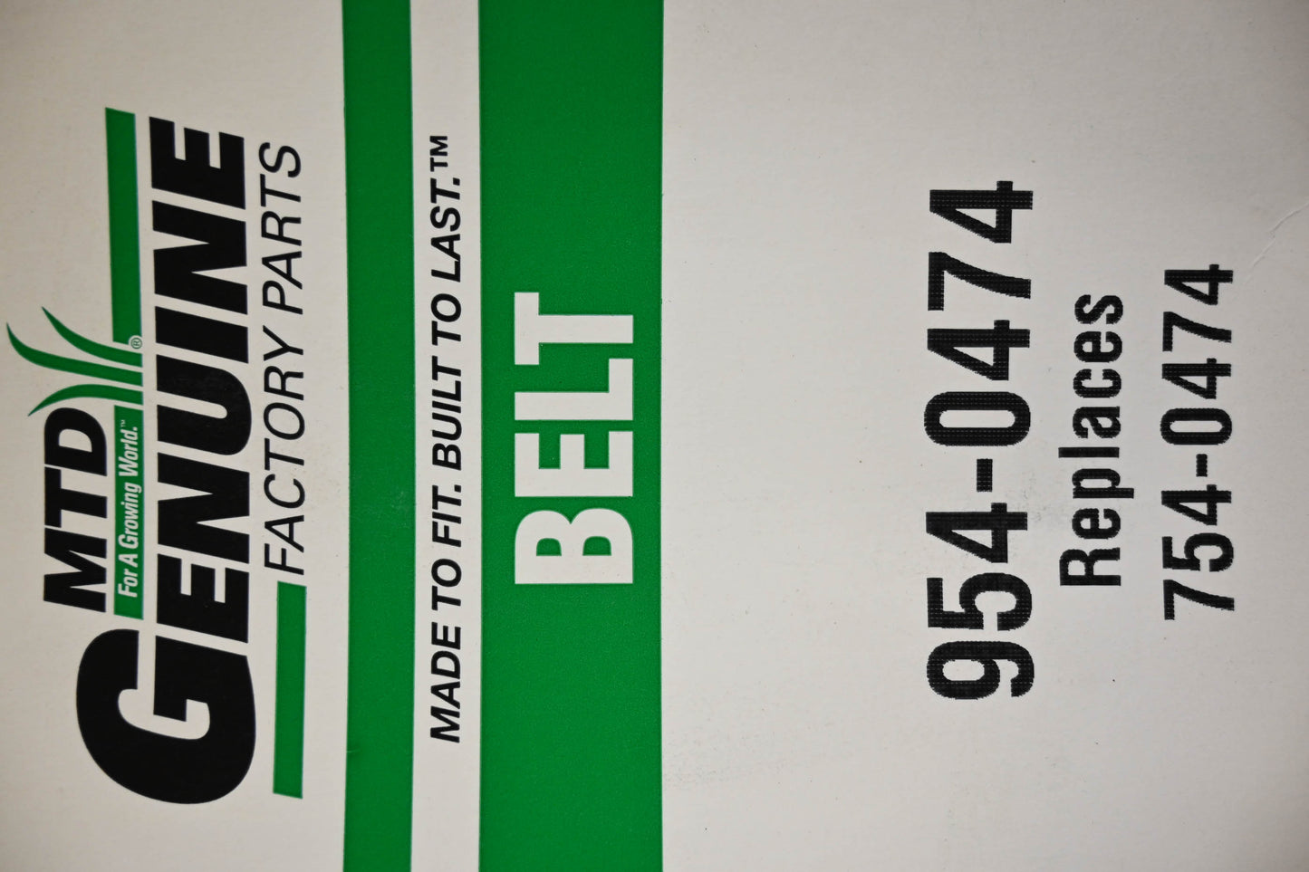 MTD 954-0474, 754-0474 Belt NOS