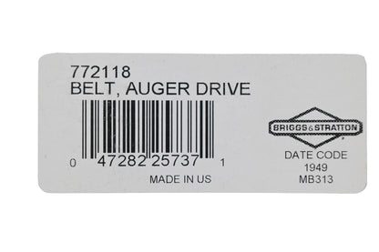 New OEM Briggs & Stratton 772118, 80026095 Belt NOS