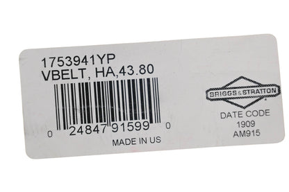 New OEM Briggs & Stratton 1753941YP V-Belt NOS