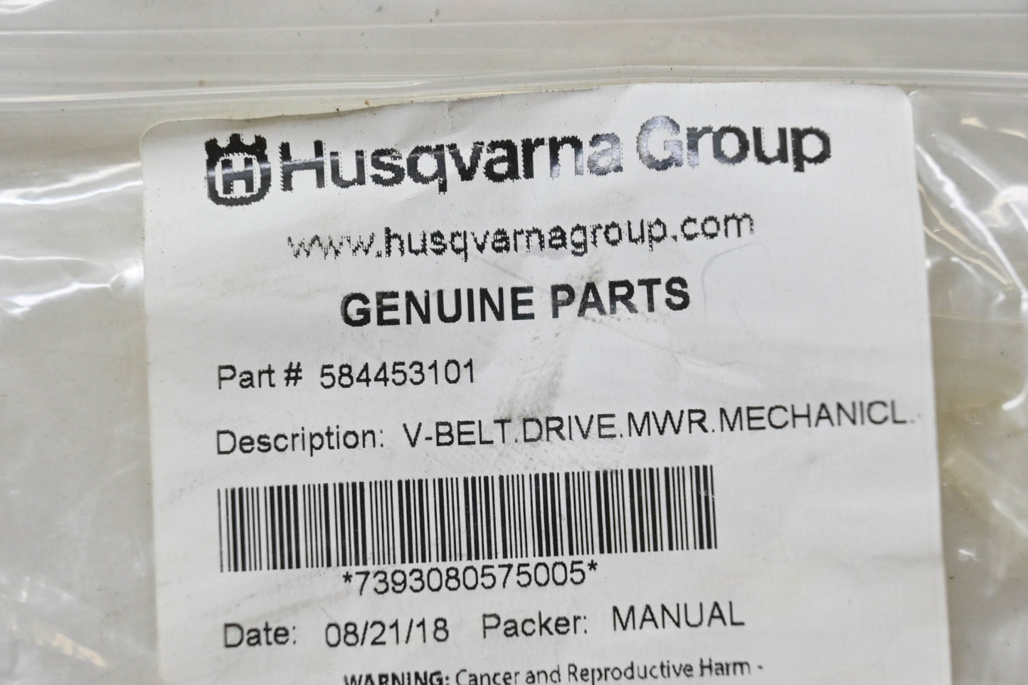 New OEM Husqvarna 584453101 V-Belt NOS