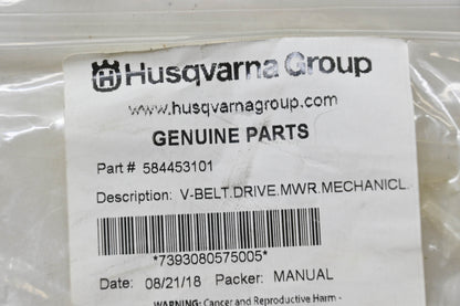 New OEM Husqvarna 584453101 V-Belt NOS