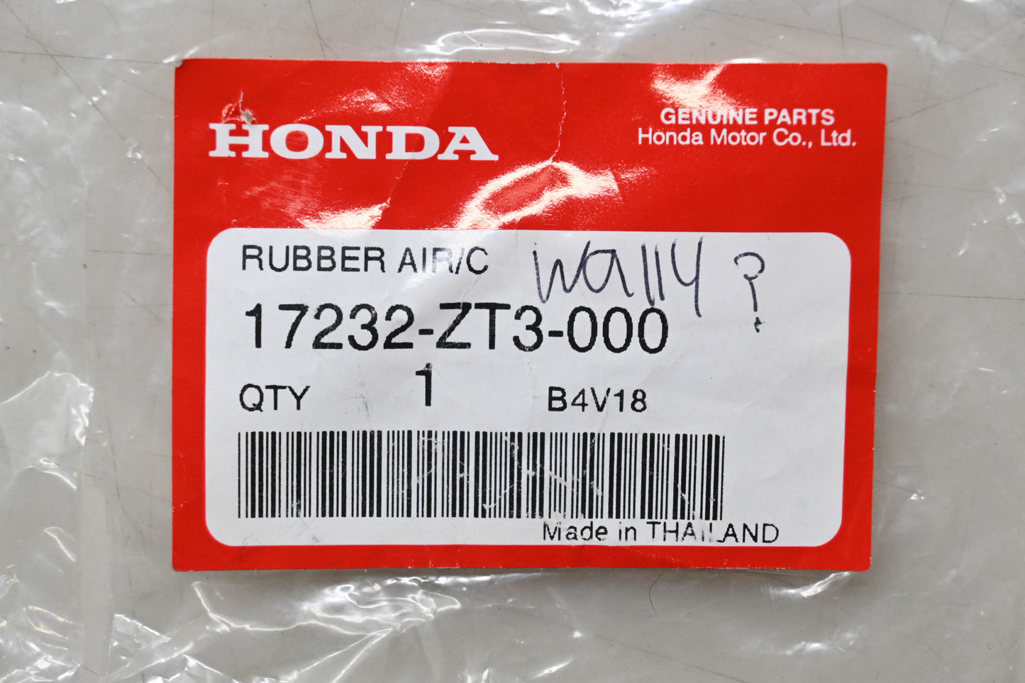 New OEM Honda 17232-ZT3-000 Air Cleaner Rubber NOS