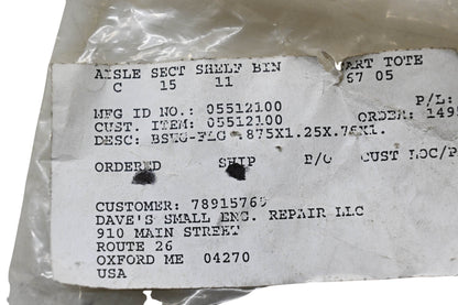 Ariens 05512100 Flange Bushing .875x1.25x.76x1 NOS