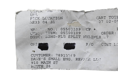 Ariens 05500109 Flange Bushing Split Nyliner NOS