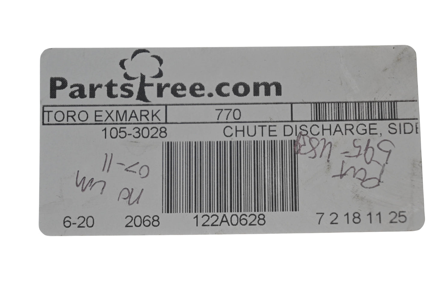 Toro 105-3028 Side Discharge Chute NOS