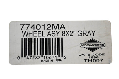 New OEM Briggs & Stratton 774012MA Gray Wheel Assembly NOS