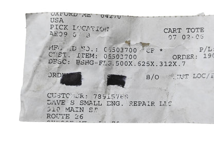Ariens 05503700 Flange Bushing .500x.625x.31x.750 NOS