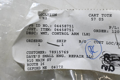 Ariens 04458751 Control Arm Weldment NOS