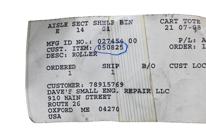 Ariens 02745400 Roller NOS