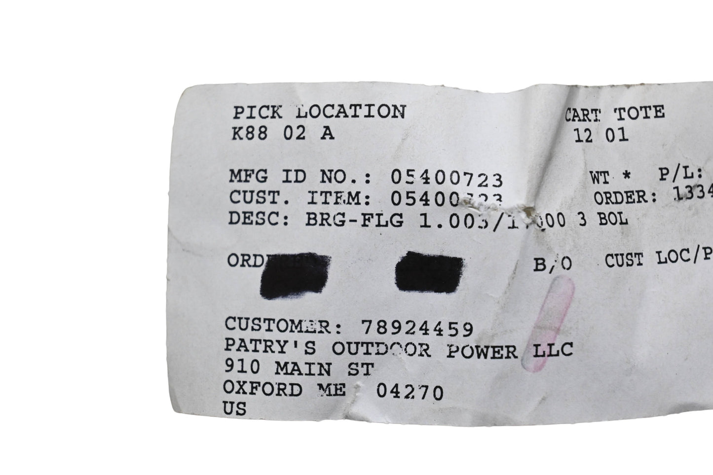 Ariens 05400723 Flange Bearing 1.003/1.001 NOS