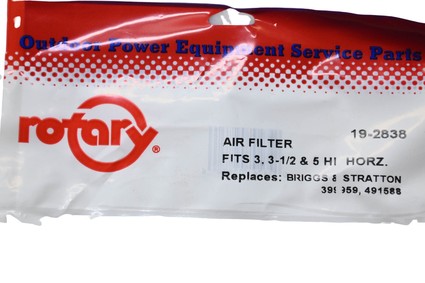 Rotary 19-2838, 399959, 491588 Air Filter NOS
