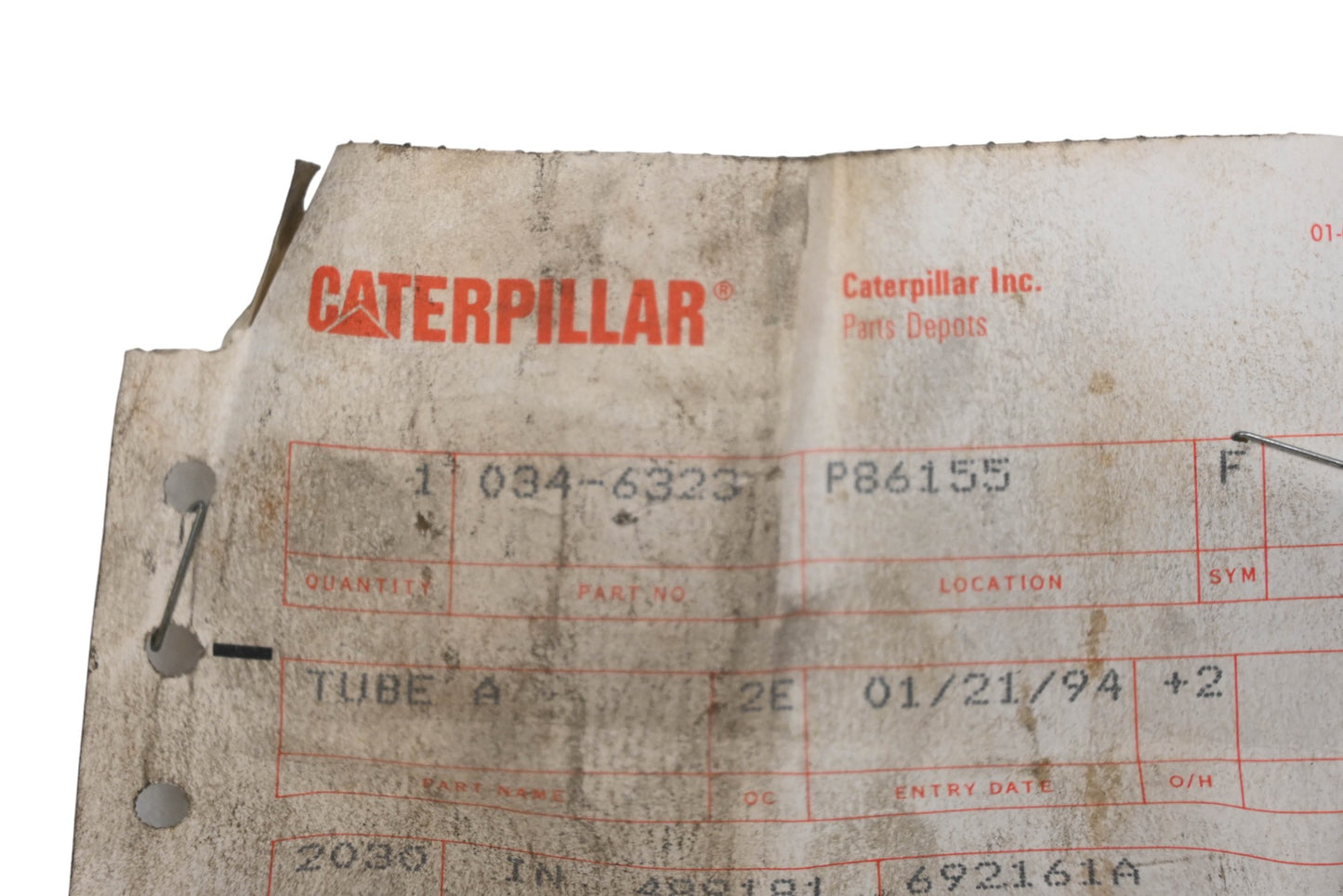 Caterpillar 0346325, 034-6325 Tube Assembly NOS