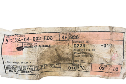 Caterpillar 4F2926, 4F-2926, B-1612 Torrington Needle Bearing NOS