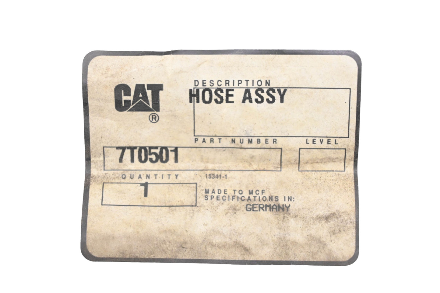 Caterpillar 7T0501, 7T-0501 Hose Assembly NOS