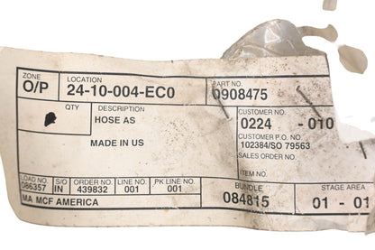 Caterpillar 0908475, 381-10 Parker 30"x5/8" Hose Assembly NOS