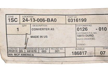 Caterpillar 0316199, 031-6199 Converter Assembly NOS