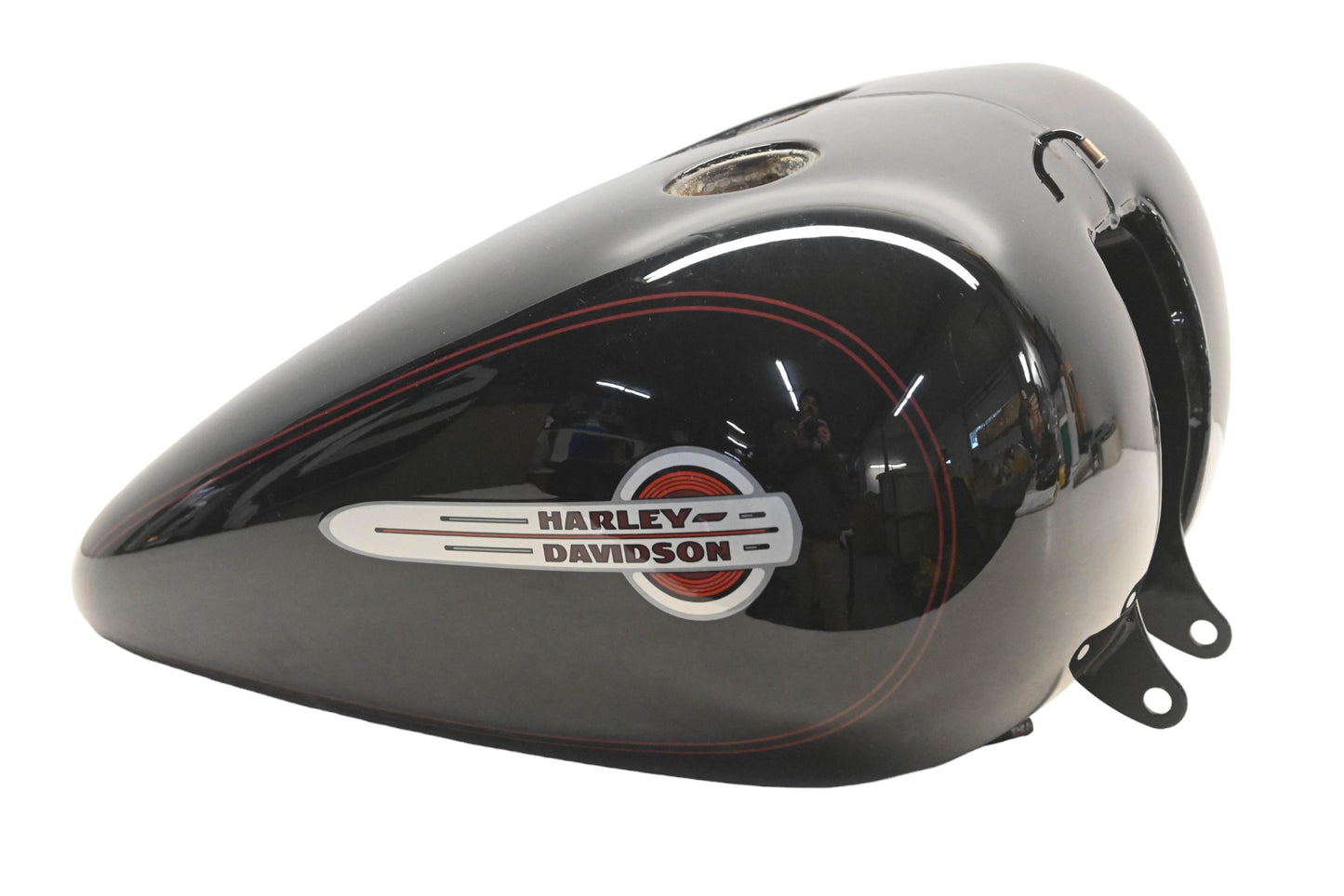 OEM Harley Davidson 62207-02 Black 2002 FLSTC With Red Logo Fuel Tank