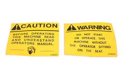 Blade-Mor 276523, 276524 Caution Warning Label Sticker Kit NOS