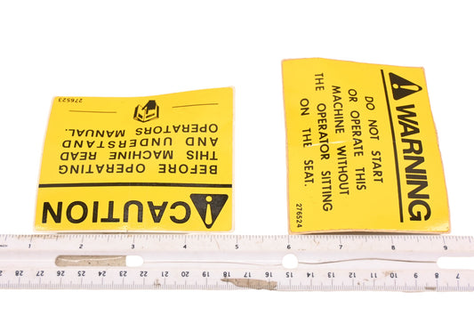 Blade-Mor 276523, 276524 Caution Warning Label Sticker Kit NOS