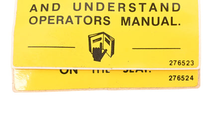 Blade-Mor 276523, 276524 Caution Warning Label Sticker Kit NOS