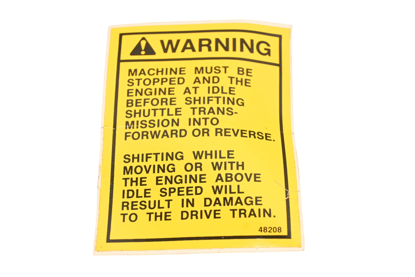 Blade-Mor 48208 Warning Label Sticker NOS