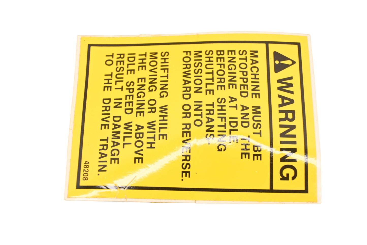 Blade-Mor 48208 Warning Label Sticker NOS