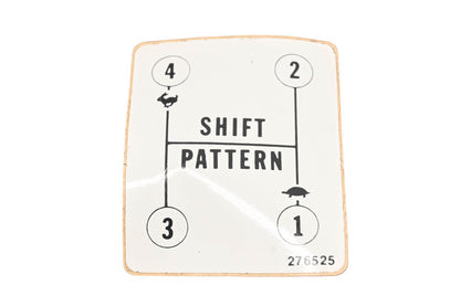 Blade-Mor 276525 Shift Pattern Label Sticker NOS