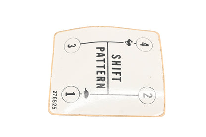 Blade-Mor 276525 Shift Pattern Label Sticker NOS