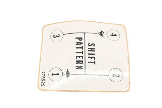Blade-Mor 276525 Shift Pattern Label Sticker NOS