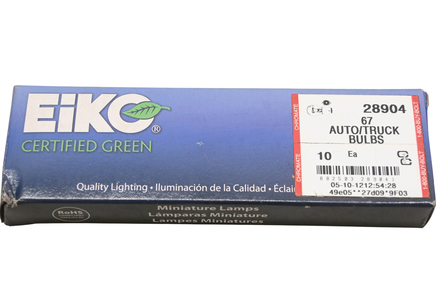 Eiko 67, 28904 Bulbs Qty 10 NOS