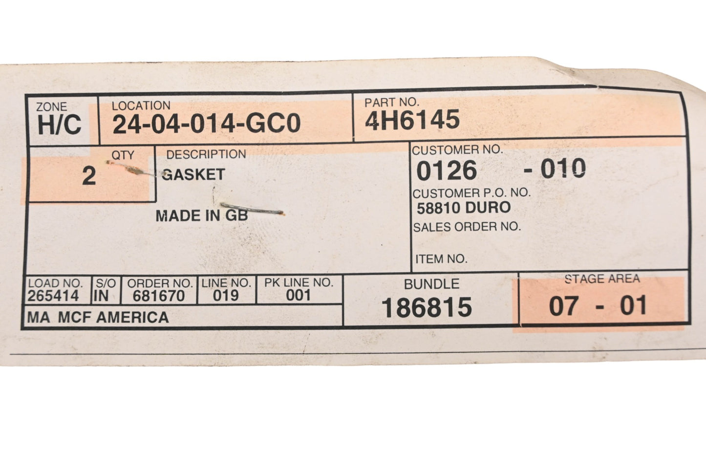 Caterpillar 4H6145, 4H-6145 Copper Gaskets Qty 2 NOS
