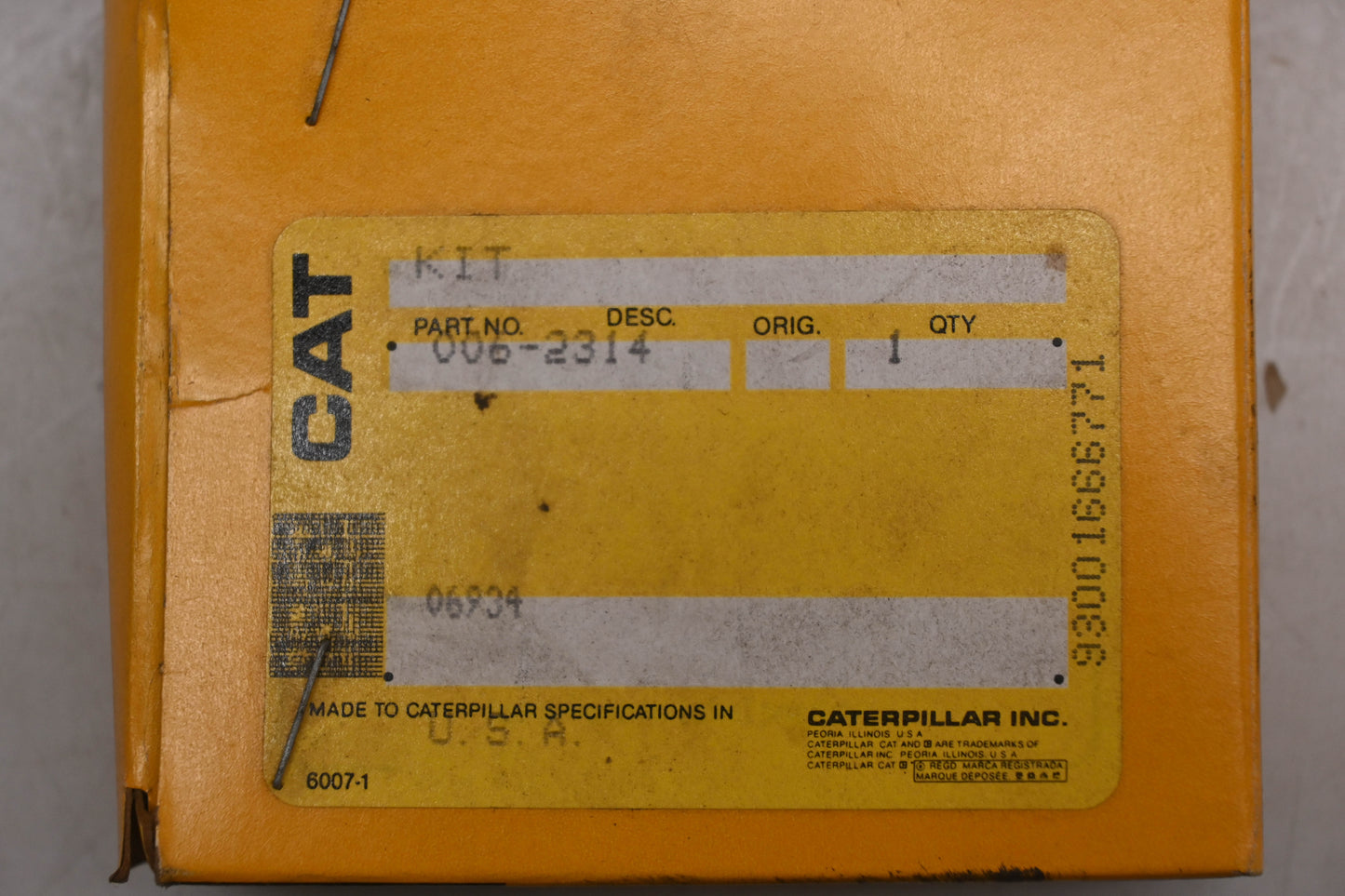 Caterpillar 0062314, 006-2314 Cylinder Repair Kit NOS