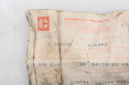 Caterpillar 0364030, 036-4030 Arm Extension Plate NOS