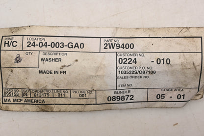 Caterpillar 2W9400, 2W-9400 Copper Washer NOS