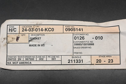 Caterpillar 0905141, 90-5141 Gasket NOS