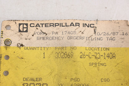 Caterpillar 302069, 30-2069 Springs Qty 2 NOS