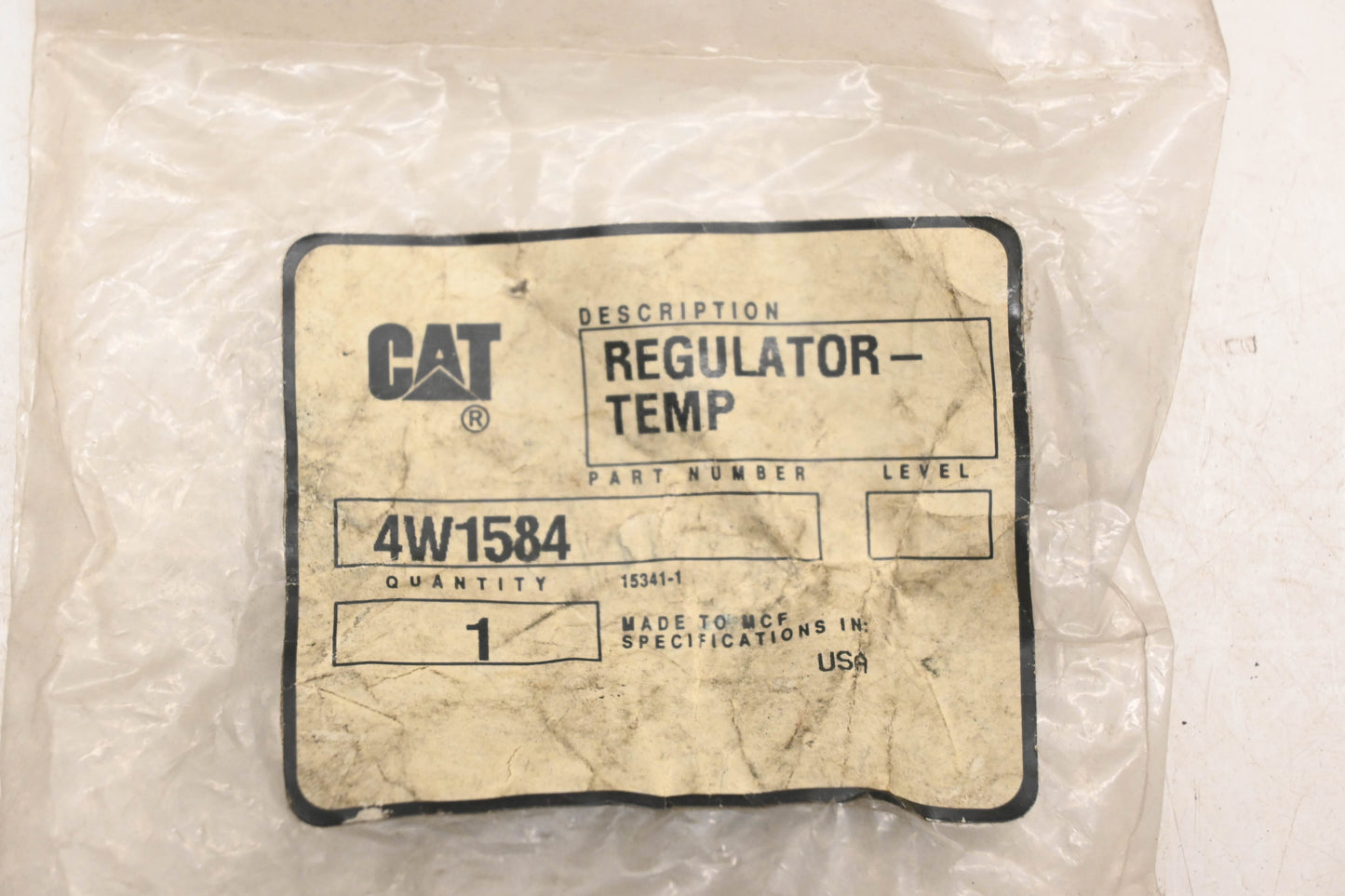 Caterpillar 4W1584, 4W-1584 Temperature Regulator Thermostat NOS